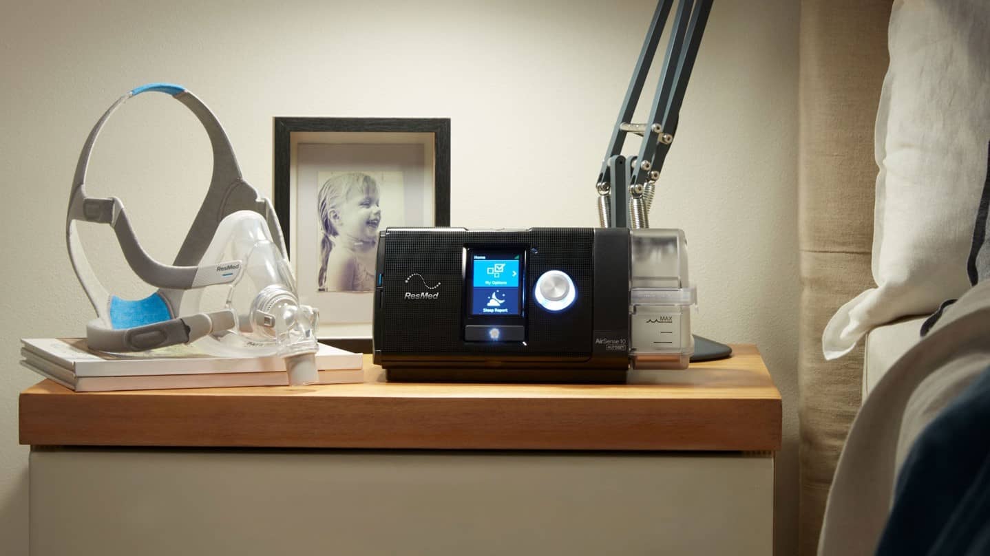 CPAP machine on a table